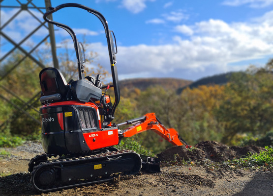 1,2 t Minibagger Bagger mieten - Kubota U10-5